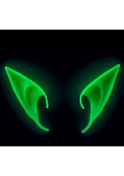 Karanlıkta Yanan Fosforlu Lateks Elf Kulağı 1 Çift 10X5 cm (5047) indirimleri