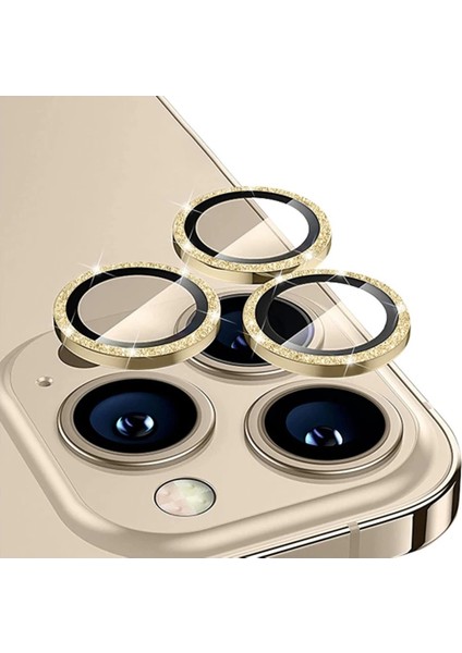 Ally iPhone 14 Pro-14 Pro Max Diamond Taş Işlemeli Alüminyum Alaşımlı Kamera - MCT4843-9883