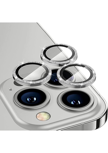 Ally iPhone 14 Pro-14 Pro Max Diamond Taş Işlemeli Alüminyum Alaşımlı Kamera - MCT4843-9883 fiyatları