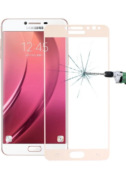 Sm Galaxy C8 J7+ Plus 3D Full Kaplama Kırılmaz Cam Ekran KORUYUCU-(5775) - MCT6558-4700