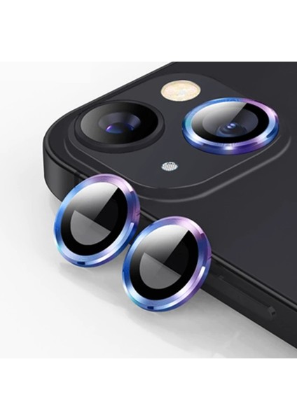 Ally iPhone 14-14 Plus 3D Metal Çerçeveli Kamera Lens KORUYUCU-(5775) - MCT3322-2454