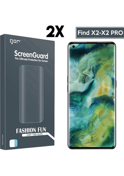 Gor Oppo Find X2 X2 Pro 3D Kavisli Full Ekran Koruyucu 2 Adet SET-(5775) - MCT7533-9145