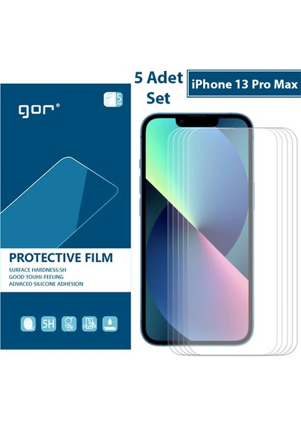 Gor iPhone 13 Pro Max Darbe Emici Ekran Koruyucu Jelatin 5 Adet SET-(5775) - MCT5315-8780