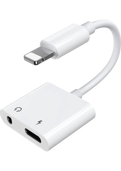 Iphone-3.5mm Kulaklık ve Şarj Dönüştürücü Başlık Adaptör KABLO-(5775) - MCT4521-4551