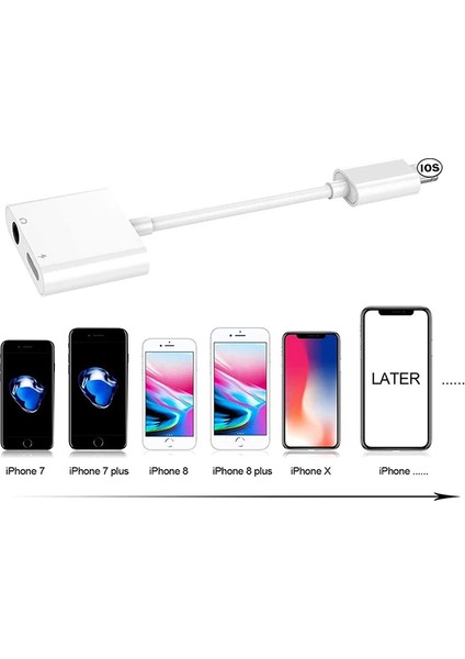 Iphone-3.5mm Kulaklık ve Şarj Dönüştürücü Başlık Adaptör KABLO-(5775) - MCT4521-4551
