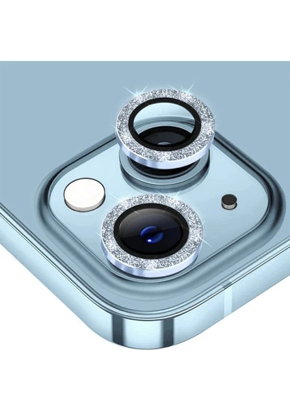 Ally iPhone 14-14 Plus Diamond Taş Işlemeli Alüminyum Alaşımlı Kamera Lens Ko - MCT4084-3517