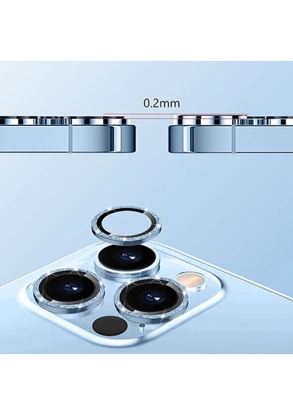 Ally iPhone 14-14 Plus Diamond Taş Işlemeli Alüminyum Alaşımlı Kamera Lens Ko - MCT4084-3517 indirimleri