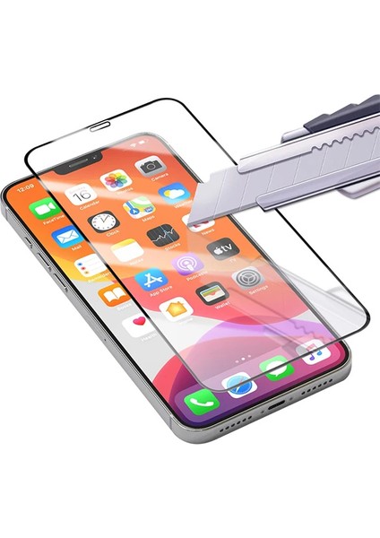 Iphone 12 Mini 5.4 Full Glue Tempered Cam Ekran Koruyucu Full KAPLAMA-(5775) - MCT1831-7414