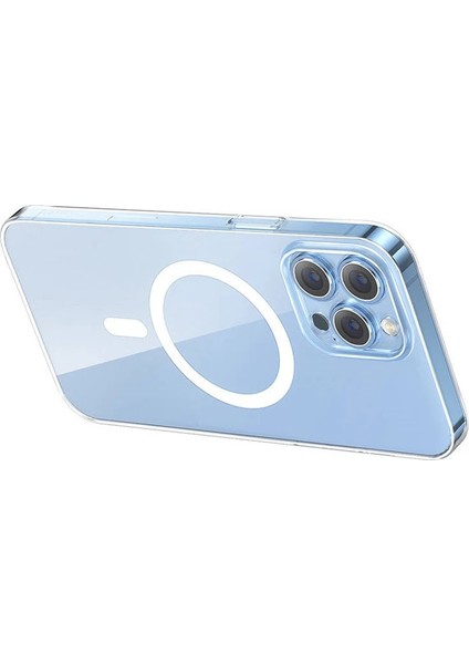 Baseus Crystal iPhone 13 Pro Max 6.7 Magsafe Silikon Kılıf + Tempered Ekran Koruyu - MCT8166-4642