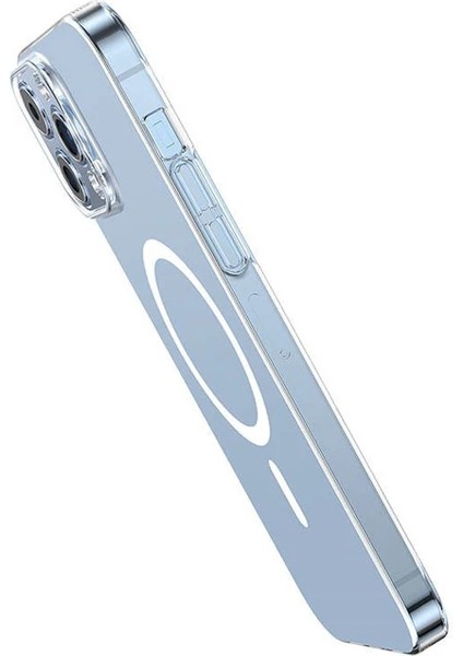 Baseus Crystal iPhone 13 Pro Max 6.7 Magsafe Silikon Kılıf + Tempered Ekran Koruyu - MCT8166-4642