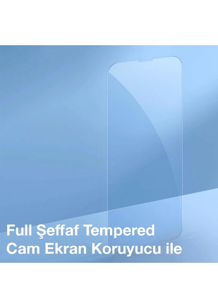Baseus Crystal iPhone 13 Pro Max 6.7 Magsafe Silikon Kılıf + Tempered Ekran Koruyu - MCT8166-4642