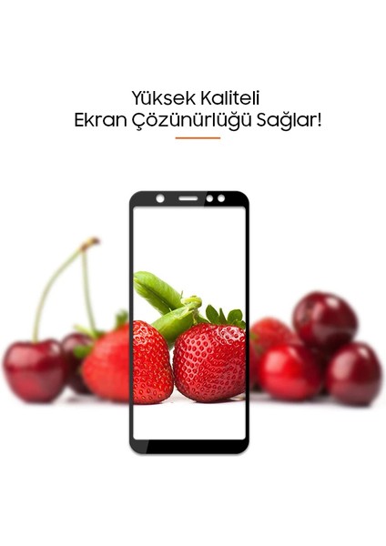 Ally Samsung Galaxy A6+ Plus 2018 Için Full Kaplama Kırılmaz Cam Ekran Koruyucu- - MCT1028-6146