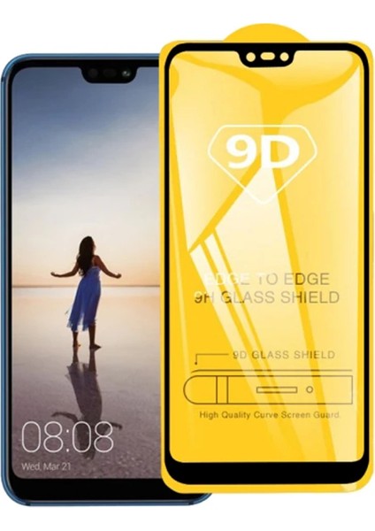 Ally Huawei P20 Lite 9d Full Glue Tempered Cam Ekran KORUYUCU-(5775) - MCT3886-7971