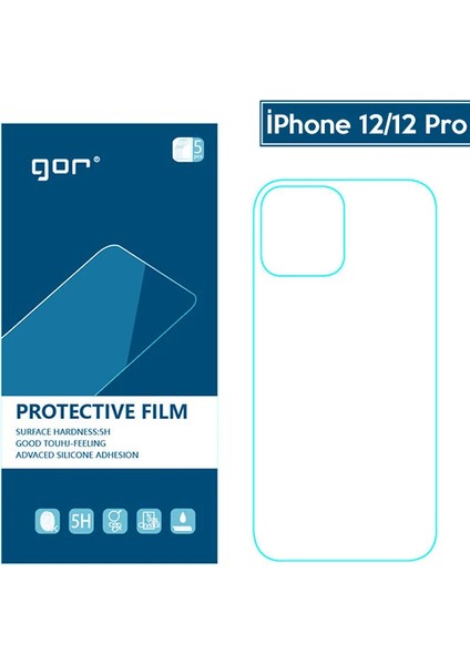 Gor Iphone 12/12 Pro 6.1 Çizilmez Arka Koruyucu Jelatin 5 Adet SET-(5775) - MCT7650-5878
