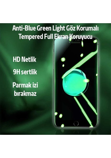 Ally Iphone 8 Plus 7 Plus Anti -Blue Green Light Göz Korumalı Tempered Full Ekran - MCT7104-7084 modelleri