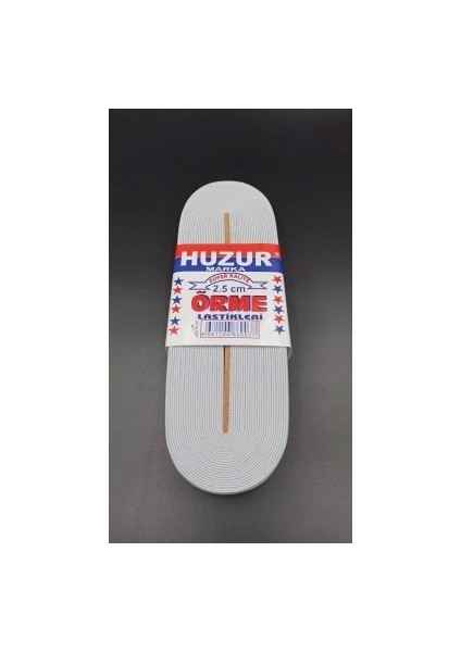 Beyaz - 2.5cm Paça Lastik Geniş 10MT. (5047)