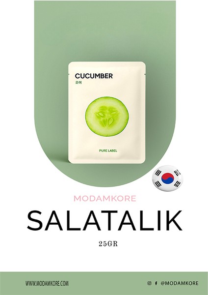 Salatalık Özlü Maske - Ferahlatıcı & Nemlendirici & Canlandırıcı Yüz Maskesi