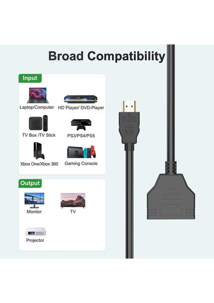 1 Giriş 2 Uyumlu Splitter Kablo Hd 1080 P Video Değiştirici Adaptör Çıkış Portu Hub X-Box Ps3/4 DVD Hdtv Pc Dizüstü Tv HDMI Çoklayıcı indirimleri