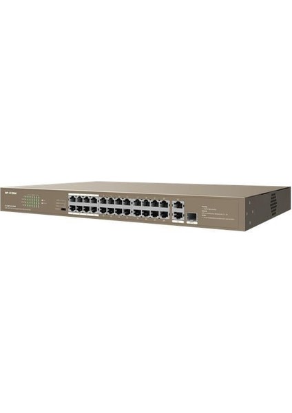 F1126P-24-250W 24 Port 10/100+ 2XRJ45/1X1GB Sfp Combo 250W Poe Racmount Swıtch