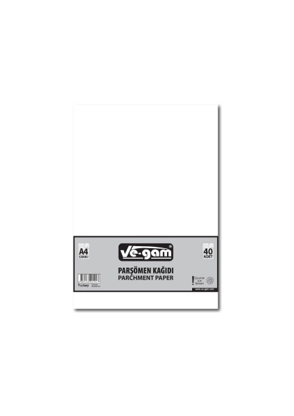A4 40 Parça Çizgisiz Parşömen Kağıdı (5047)