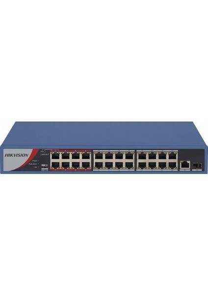 Hıkvısıon 24PORT 370W Full Poe DS-3E0326P-E(C) 10/100 2x Uplınk-2x Sfp Yönetilemez Switch Rackmount