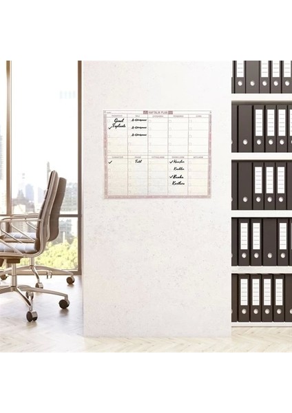 Şeffaf Kendiliğinden Yapışkanlı Kalemli Haftalık Planlayıcı 40CM-50CM (5047) fiyatları