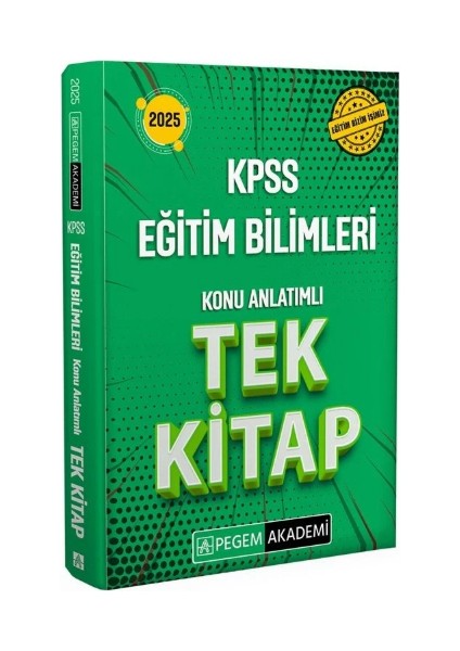 2025 Kpss Eğitim Bilimleri Konu Anlatımlı Tek Kitap
