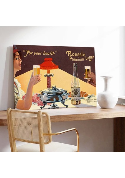 ''sağlığına'' Vintage Kanvas Tablo modelleri