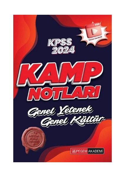 2024 Kpss Genel Yetenek Genel Kültür Kamp Notları
