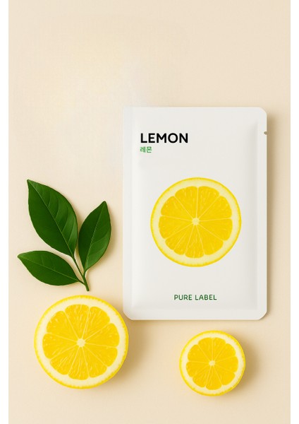 7'li Paket Limonlu Kore Yüz Maskesi C Vitamini Içerikli Ton Eşitleyici Leke Karşıtı indirimleri