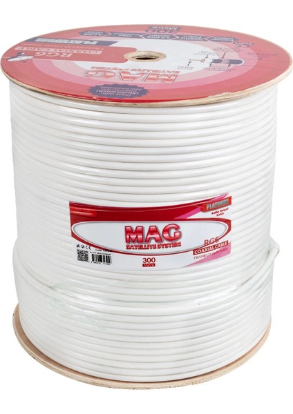 Mag Platınum Rg6/u4 Trıshıeld 64 Tel Anten Kablosu (300 Metre) (4887) fiyatları