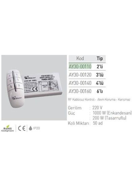 2li Avize Kumandası AY30-00110