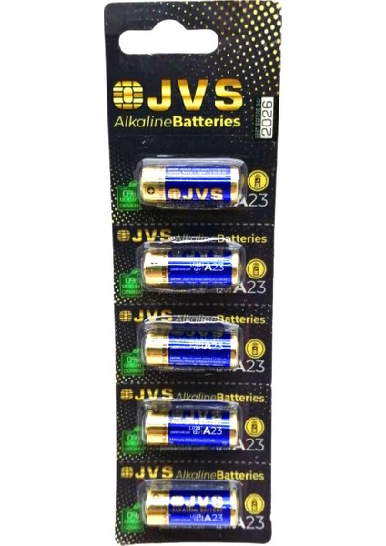 Jvs A23 LR23 12V Araç Kumanda Pili 5li Kart (5047)