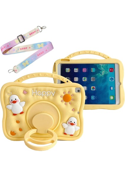 Samsung Galaxy Tab S9 FE/S10 Fe S7-S8-S9 Kılıf Cute Dolls Standlı Eğlenceli 3D Karekterli Çocuk Kılıfı-Plus Değil