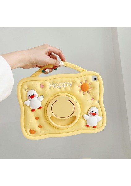 Samsung Galaxy Tab S9 FE/S10 Fe S7-S8-S9 Kılıf Cute Dolls Standlı Eğlenceli 3D Karekterli Çocuk Kılıfı-Plus Değil modelleri