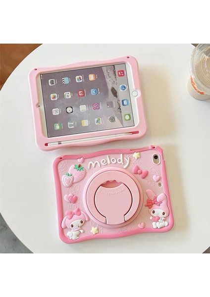 Apple iPad 8. Nesil 10.2" Kılıf Cute Dolls Standlı Eğlenceli 3D Karekterli Çocuk Kılıfı A2270 A2428 A2429 A2430 modelleri