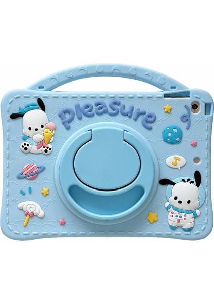 Samsung Galaxy Tab S11/S10 Lite FE/S10/S9 FE/S9/S7-S8 Kılıf Cute Dolls Standlı Eğlenceli 3D Karekterli Çocuk Kılıfı-Plus Değil