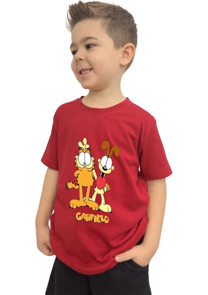 Garfield Baskılı Çocuk Tişörtü | %100 Pamuk, Şık ve Rahat Tasarım