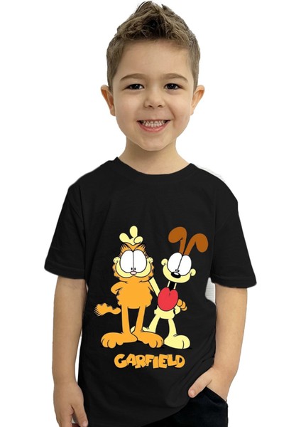 Garfield Baskılı Çocuk Tişörtü | %100 Pamuk, Şık ve Rahat Tasarım