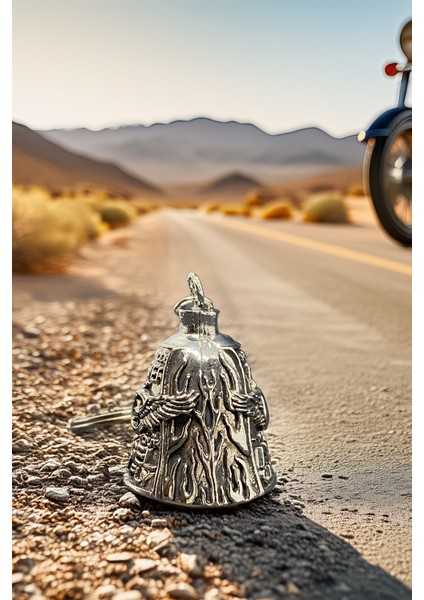 Çelik Motor Şans Çanı Guardian Bell Meleklerden Hızlı Gitme Model Koruyucu Motosiklet Anahtarlık modelleri