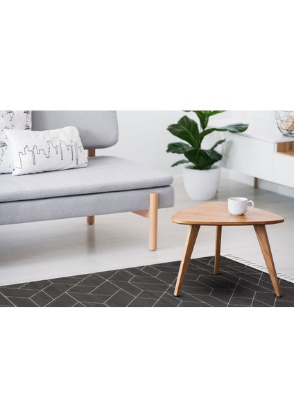 Urban URB 03 Siyah Gri Etnik Desenli Polyester Halı Yumuşak Doku, Toz ve Hav Vermeyen Modern Tasarım