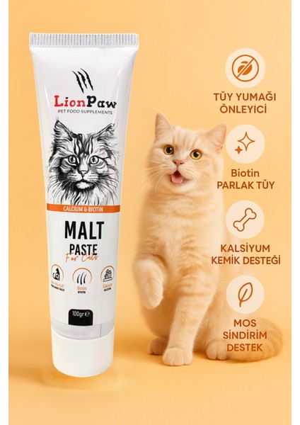 Anti-Hairball Tüy Yumağı Önleyici Malt Macun 100 GR Biotin & Kalsiyum Güçlü İçerik fırsatları
