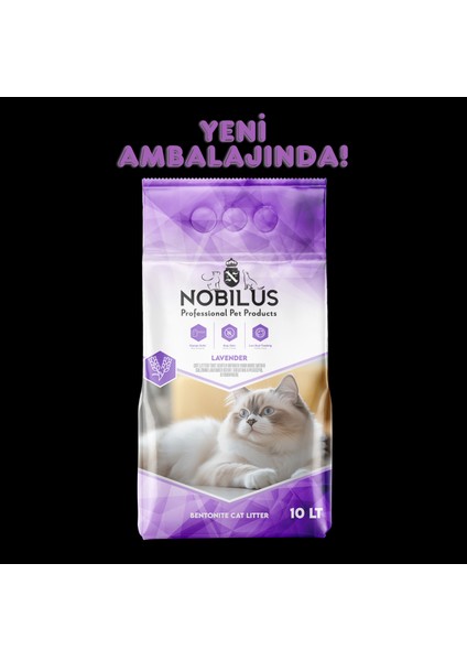 Lavanta Kokulu Koku Hapseden, Tozsuz, Topaklanan Kedi Kumu 10 Lt Anti Bakterial Formula