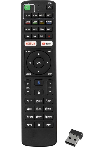 Dreamstar Androıd Netflıx-Youtube Tuşlu Ses Komutlu Tv Uyumlu Uydu Kumandası (Yazısız) (5047)