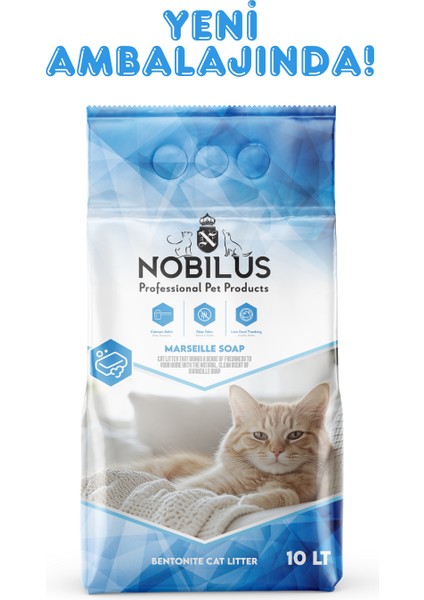Marsilya Sabunlu Koku Hapseden, Topaklanan, Tozsuz Kedi Kumu 10 Lt Anti-Bakterial Formula Model Kodu: Kumkur1
