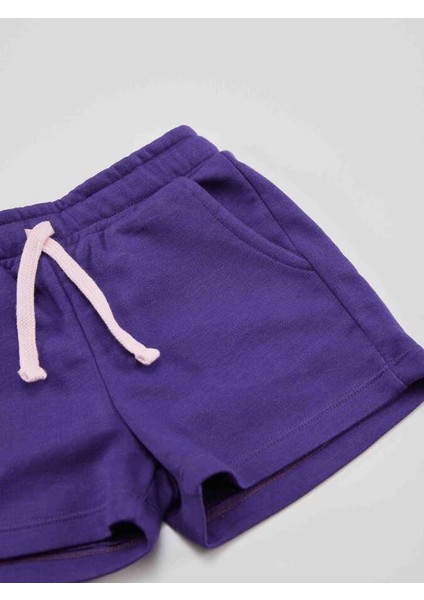 Kız Çocuk Pembe T-Shirt ve Mor Kısa Şort Yazlık Takım ile Eğlenceli Yaz Teması indirimleri