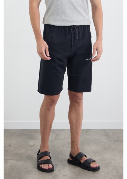 Beli Lastikli Cebi Fermuarlı Şort