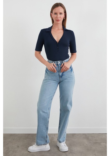 Basic Polo Yaka Çıtçıtlı Likralı Modal Body fiyatları