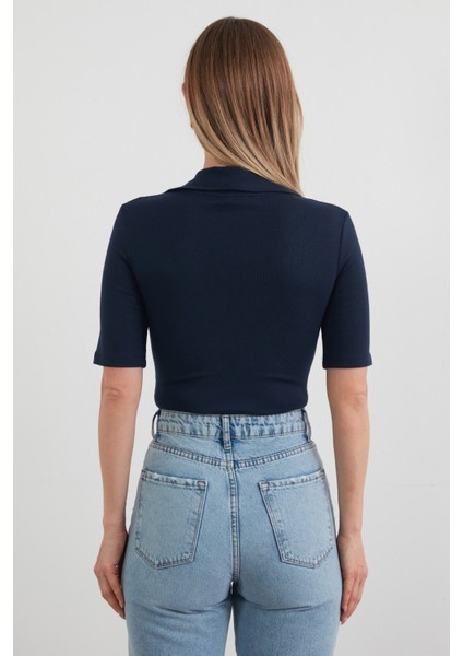 Basic Polo Yaka Çıtçıtlı Likralı Modal Body fırsatları