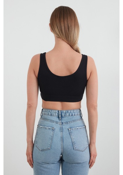 Basic Fitilli Modal Crop Büstiyer